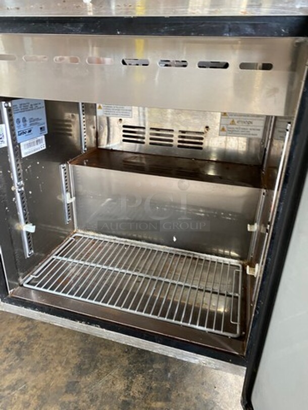 Turbo Air Commercial Refrigerated Salad Bar Island! With Sneeze Guard! Single Door Underneath Storage Space! All Stainless Steel! Model: MST28N711S SN: H2KMS29D3900 115V - Image 5 of 7