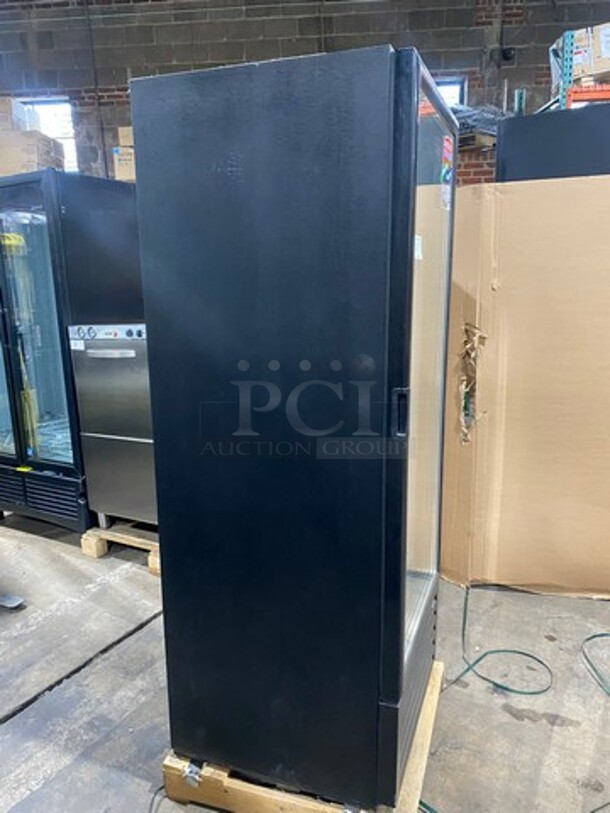 NEW! SCRATCH-N-DENT! LATE MODEL! 2019 Asber Commercial Single Door Reach In Cooler Merchandiser! With View Through Door! Poly Coated Racks! Model: ARM17A SN: 8101693579 115V 60HZ 1 Phase - Image 2 of 9