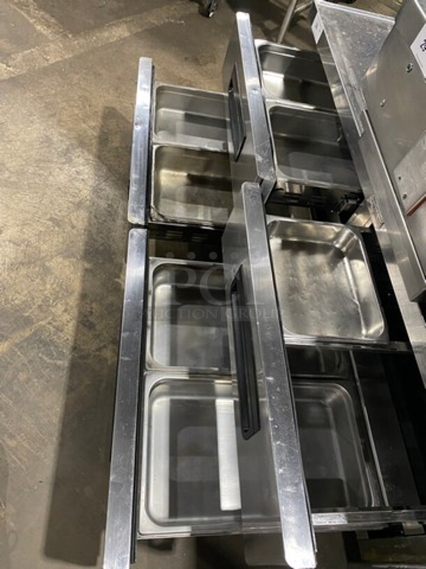 Blue Air Commercial Refrigerated Chef Base! With 4 Drawer Storage Space! All Stainless Steel! On Casters! Model: BACB74M SN: FNNBACB740021 115V 60HZ 1 Phase - Image 5 of 8