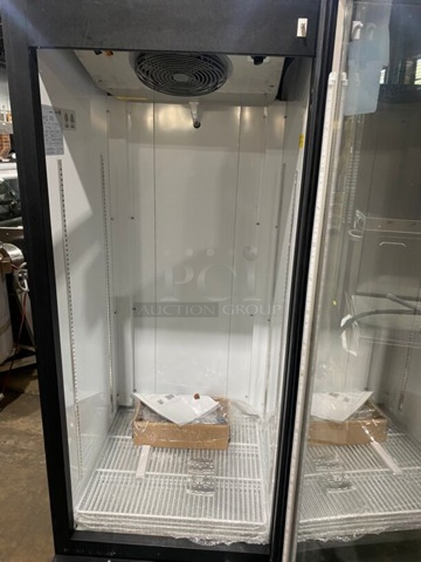 NEW! SCRATCH-N-DENT! LATE MODEL! 2019 Asber Commercial Single Door Reach In Cooler Merchandiser! With View Through Door! Poly Coated Racks! Model: ARM17A SN: 8101693579 115V 60HZ 1 Phase - Image 5 of 9