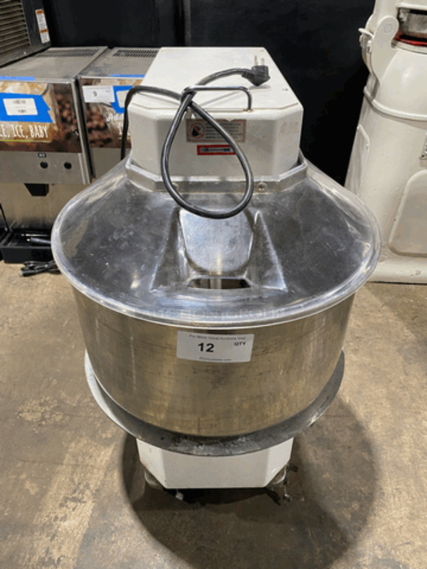 LATE MODEL! 2018 Sirman Commercial 55 QT Spiral Mixer! With Mixing Bowl And Bowl Guard! WORKING WHEN REMOVED! Model: HRC50TA SN: 18S01141 220V - Image 1 of 9