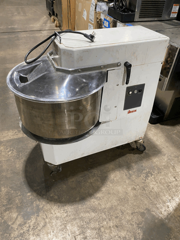 LATE MODEL! 2018 Sirman Commercial 55 QT Spiral Mixer! With Mixing Bowl And Bowl Guard! WORKING WHEN REMOVED! Model: HRC50TA SN: 18S01141 220V - Image 2 of 9