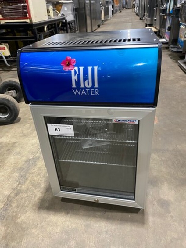 WOW! BRAND NEW! OUT OF THE BOX! AHT Commercial Countertop Mini Reach In Cooler Merchandiser! With View Through Door! With Poly Coated Racks! Model: CTB200 SN: CTB200B11B1510V00178 115V