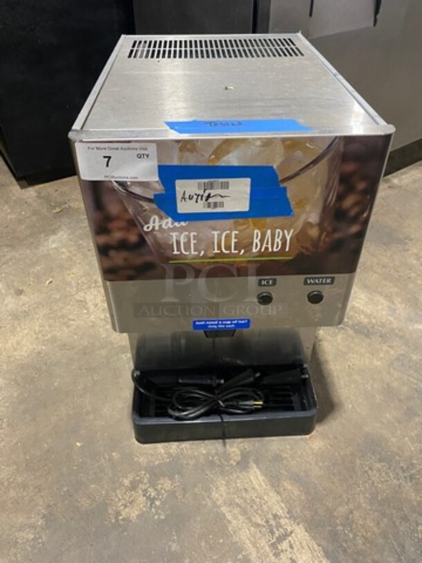 WOW! Hoshizaki Commercial Countertop Refrigerated Ice Maker/Dispenser And Water Dispenser! All Stainless Steel! With Legs! Model: DCM270BAH SN: F00087H 115/120V 60HZ 1 Phase - Image 3 of 10