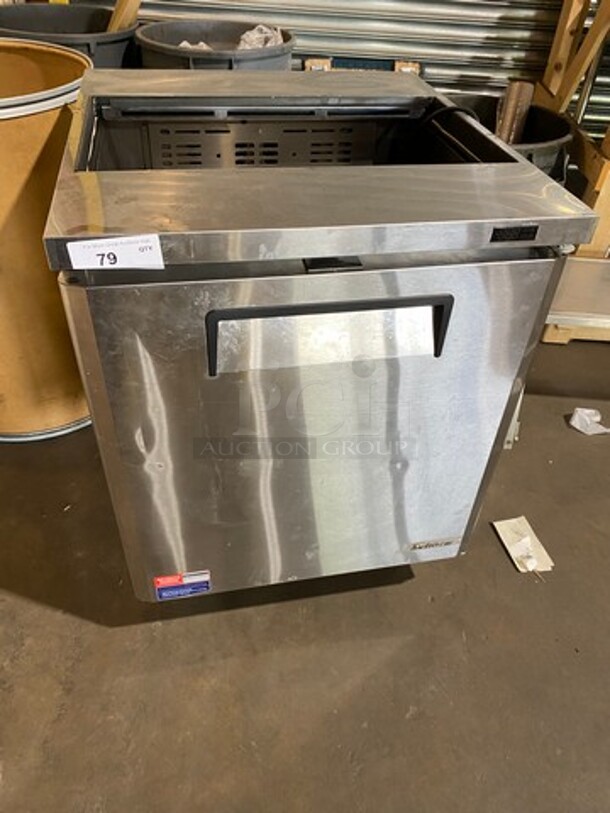 Turbo Air Commercial Refrigerated Salad Bar Island! Single Door Underneath Storage Space! All Stainless Steel! On Legs! Model: MST28N711S SN: H2KMS29EY1298 115V