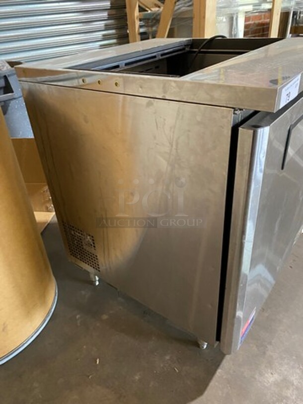 Turbo Air Commercial Refrigerated Salad Bar Island! Single Door Underneath Storage Space! All Stainless Steel! On Legs! Model: MST28N711S SN: H2KMS29EY1298 115V - Image 2 of 8