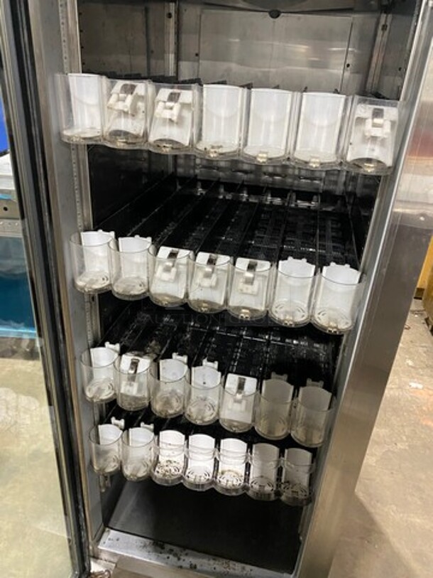 Hoshizaki Commercial Single Door Reach In Cooler! With View Through Door! Poly Drink Racks! Stainless Steel Body! On Casters! Model: CR1SFGECL SN: H50277E 115V 60HZ 1 Phase - Image 5 of 9