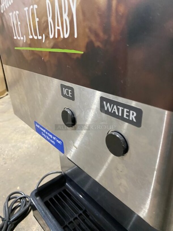 WOW! Hoshizaki Commercial Countertop Refrigerated Ice Maker/Dispenser And Water Dispenser! All Stainless Steel! With Legs! Model: DCM270BAH SN: F00087H 115/120V 60HZ 1 Phase - Image 7 of 10