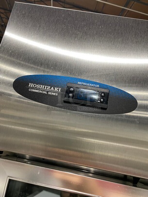 Hoshizaki Commercial Single Door Reach In Cooler! With View Through Door! Poly Drink Racks! Stainless Steel Body! On Casters! Model: CR1SFGECL SN: H50277E 115V 60HZ 1 Phase - Image 8 of 9