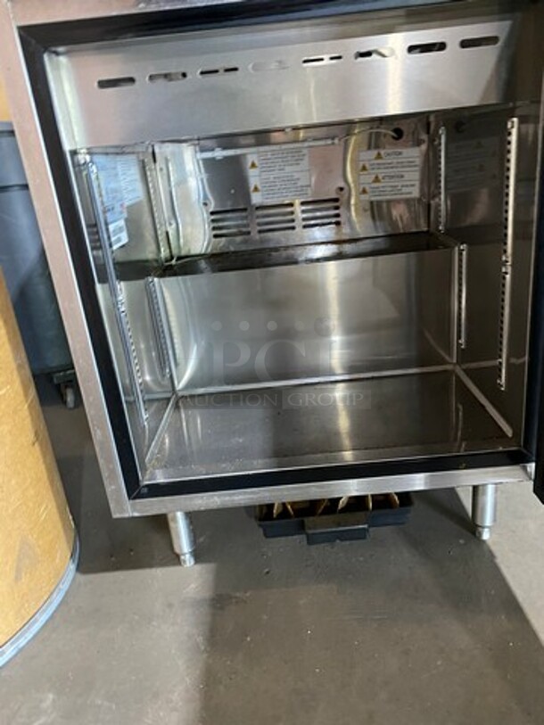 Turbo Air Commercial Refrigerated Salad Bar Island! Single Door Underneath Storage Space! All Stainless Steel! On Legs! Model: MST28N711S SN: H2KMS29EY1298 115V - Image 6 of 8