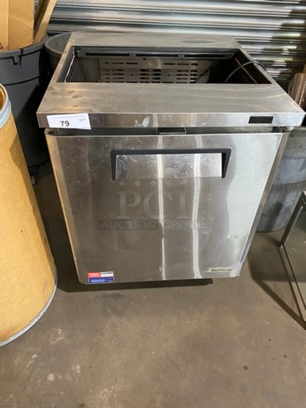 Turbo Air Commercial Refrigerated Salad Bar Island! Single Door Underneath Storage Space! All Stainless Steel! On Legs! Model: MST28N711S SN: H2KMS29EY1298 115V - Image 8 of 8