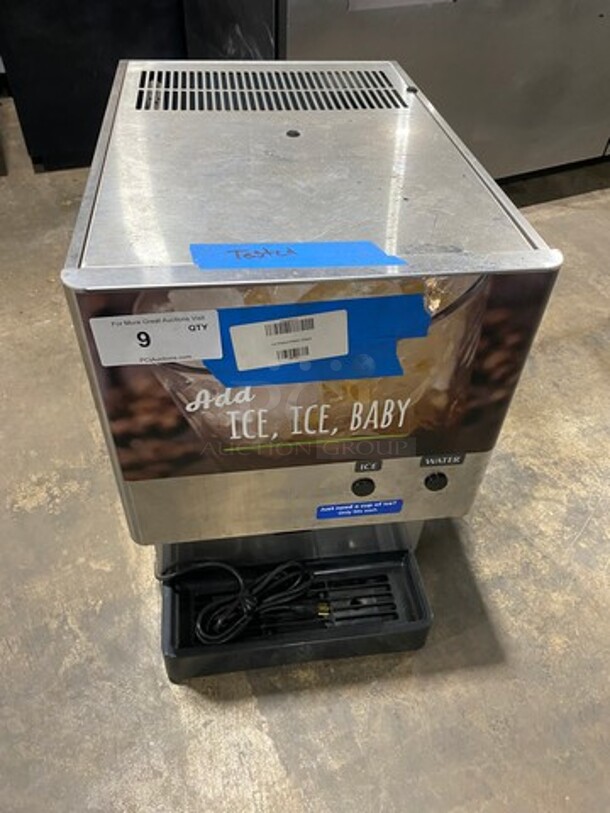 WOW! Hoshizaki Commercial Countertop Refrigerated Ice Maker/Dispenser And Water Dispenser! All Stainless Steel! With Legs! Model: DCM270BAH SN: E06216G 115/120V 60HZ 1 Phase