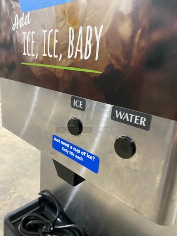 WOW! Hoshizaki Commercial Countertop Refrigerated Ice Maker/Dispenser And Water Dispenser! All Stainless Steel! With Legs! Model: DCM270BAH SN: E06216G 115/120V 60HZ 1 Phase - Image 6 of 8