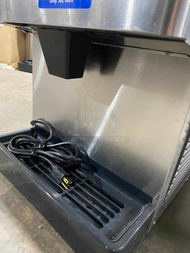 WOW! Hoshizaki Commercial Countertop Refrigerated Ice Maker/Dispenser And Water Dispenser! All Stainless Steel! With Legs! Model: DCM270BAH SN: E06216G 115/120V 60HZ 1 Phase - Image 7 of 8