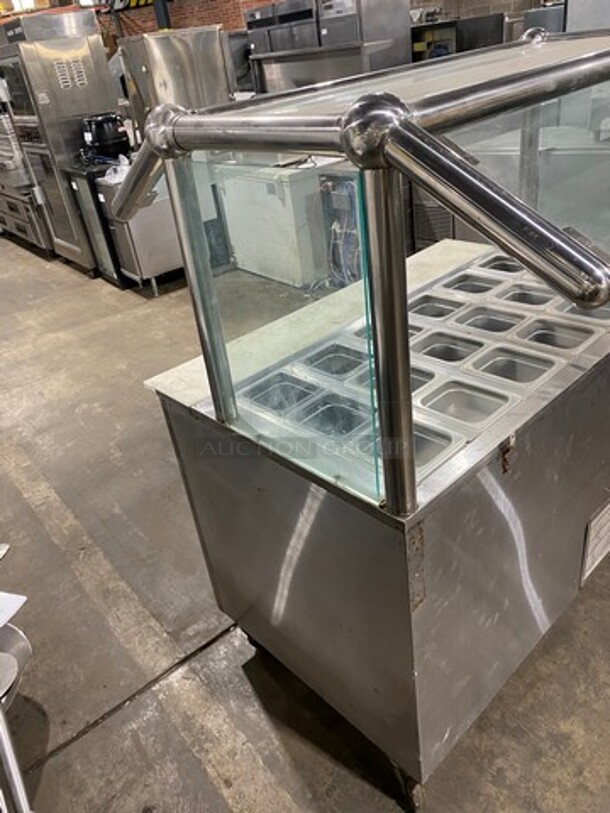Leader Commercial Electric Powered Cold Pan! With Commercial Cutting Board! With Sneeze Guard! With Storage Space Underneath! Solid Stainless Steel! On Casters! - Image 4 of 8