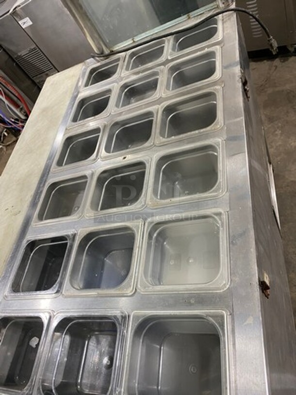 Leader Commercial Electric Powered Cold Pan! With Commercial Cutting Board! With Sneeze Guard! With Storage Space Underneath! Solid Stainless Steel! On Casters! - Image 5 of 8