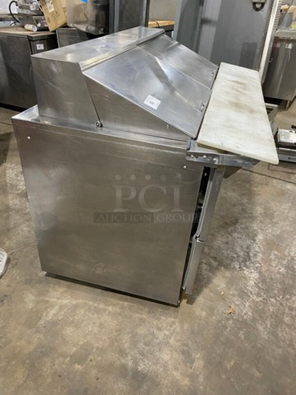 Delfield Manitowoc Commercial Refrigerated Sandwich Prep Table! With Commercial Cutting Board! With 4 Drawer Storage Space Underneath! All Stainless Steel! Model: D4460N24MSB SN: 1410152000651 115V 60HZ 1 Phase - Image 3 of 9