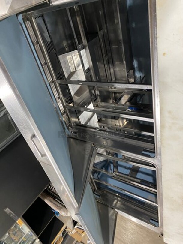 Delfield Manitowoc Commercial Refrigerated Sandwich Prep Table! With Commercial Cutting Board! With 4 Drawer Storage Space Underneath! All Stainless Steel! Model: D4460N24MSB SN: 1410152000651 115V 60HZ 1 Phase - Image 5 of 9