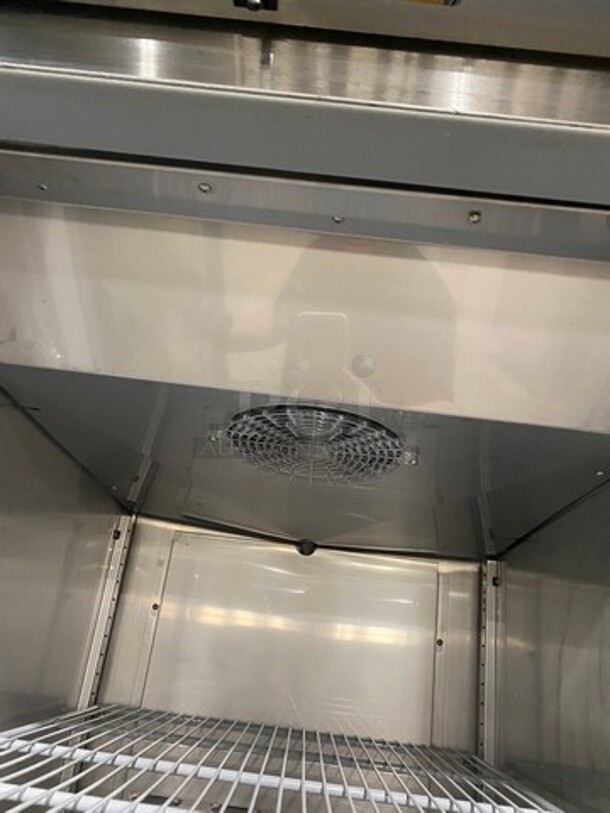 Hoshizaki Commercial Single Door Reach In Cooler! With View Through Door! Poly Coated Racks! Stainless Steel Body! On Casters! Model: CR1SFGECL SN: H50321G 115V 60HZ 1 Phase - Image 6 of 9