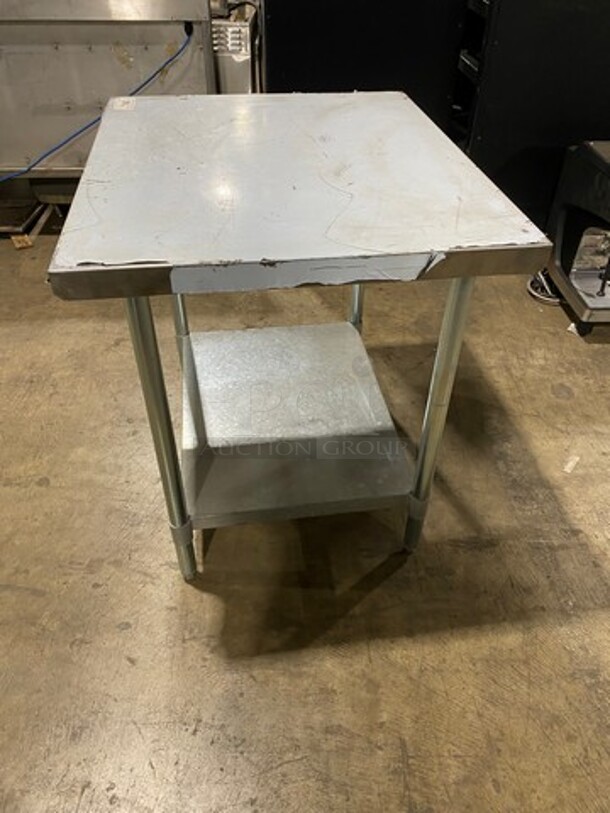 Solid Stainless Steel Work Top/ Prep Table! With Storage Space Underneath! On Legs! - Image 2 of 7