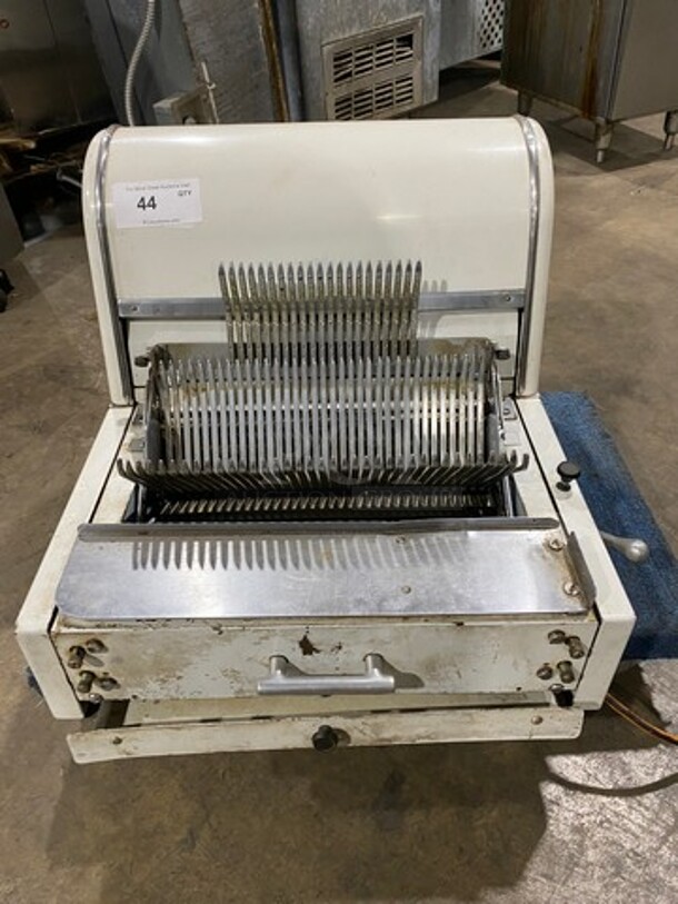 US Slicing Machine Commercial Countertop Bread Loaf Slicer! WORKING WHEN REMOVED! Model: MB7/16 SN: 140510MB337 115V 60HZ 1 Phase - Image 1 of 9