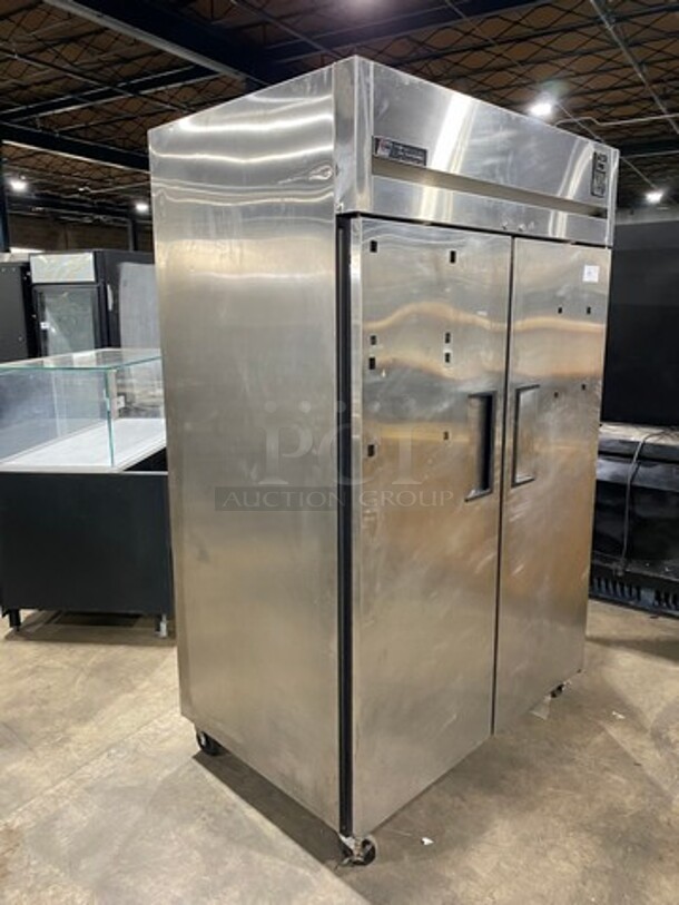 True Commercial 2 Door Reach In Cooler! With Poly Coated Racks! All Stainless Steel! On Casters! Model: TR2R2S SN: 5027494 115V 60HZ 1 Phase - Image 2 of 12