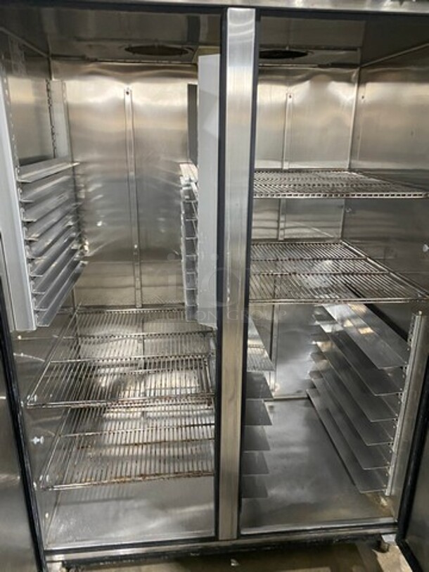 True Commercial 2 Door Reach In Cooler! With Poly Coated Racks! All Stainless Steel! On Casters! Model: TR2R2S SN: 5027494 115V 60HZ 1 Phase - Image 5 of 12
