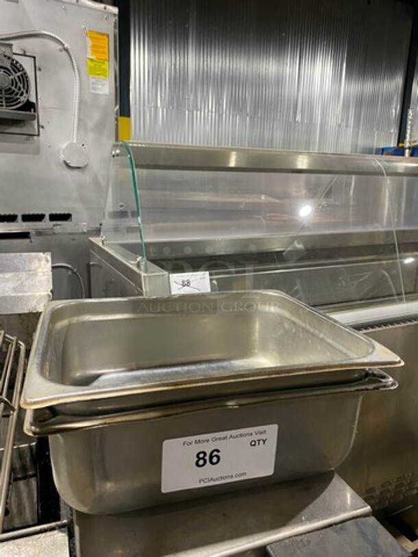 ALL ONE MONEY! Commercial Steam Table/ Prep Table Food Pans! All Stainless Steel!