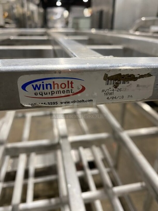 Win Holt Commercial Aluminum Mobile Merchandise Display Cart! On Casters Model: AVT42637PU - Image 7 of 7