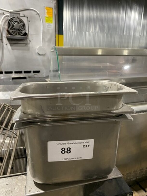 ALL ONE MONEY! Commercial Steam Table/ Prep Table Food Pans! All Stainless Steel!