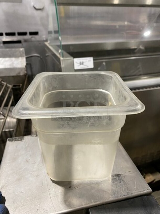 ALL ONE MONEY! Cambro Clear Poly 1/6x6" Food Containers! - Image 2 of 4