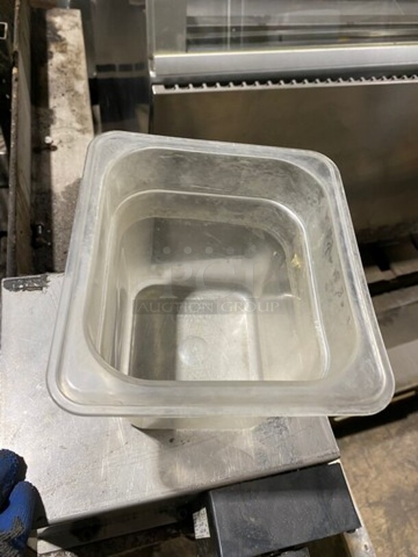 ALL ONE MONEY! Cambro Clear Poly 1/6x6" Food Containers! - Image 3 of 4