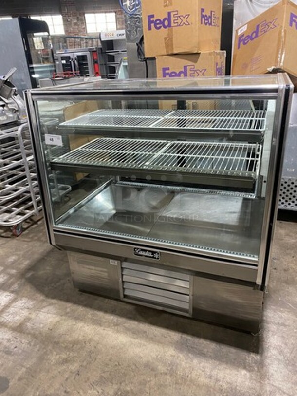 2011 Leader Commercial Refrigerated Deli/ Bakery Display Case Merchandiser! With Straight Front Glass! With Rear Access Doors! Stainless Steel Outline! Model: HBK48SC SN: PU08S0804A 115V 60HZ 1 Phase - Image 1 of 9