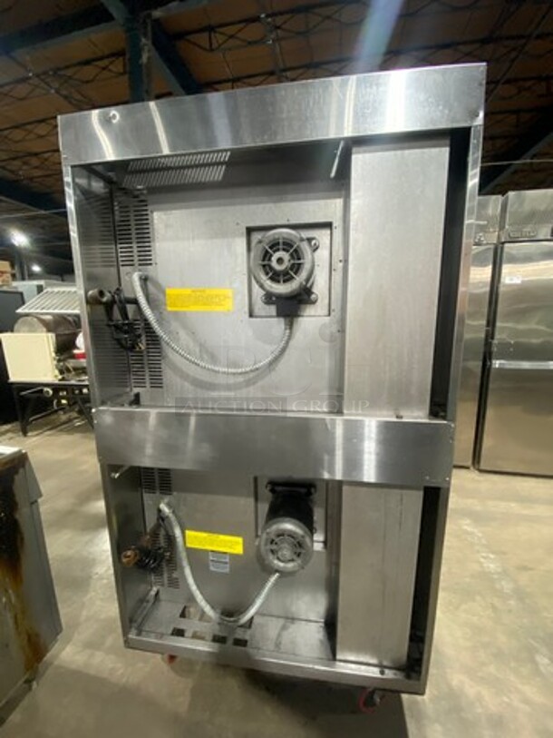 NICE! Bakers Pride Commercial Natural Gas Powered Double Deck Convection Oven! With View Through Doors! Metal Oven Racks! All Stainless Steel! On Casters! 2x Your Bid Makes One Unit! Model: GDCO11G SN: 5552919060003 - Image 5 of 10