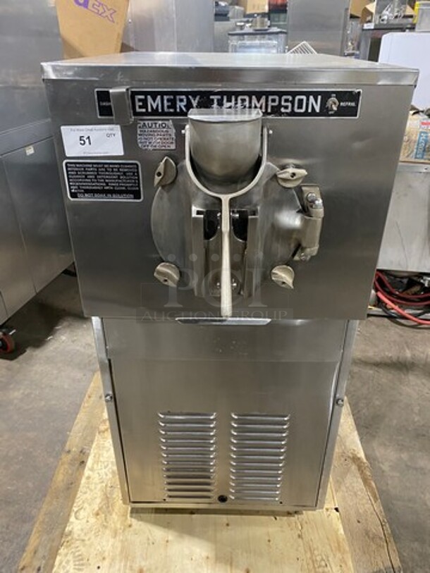 Emery Thompson Commercial Ice Cream Batch Freezer Machine! All Stainless Steel!