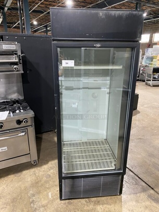 Fogel Commercial Single Door Reach In Cooler Merchandiser! With View Through Door! With Poly Coated Racks! Model: VR26BEVTROPRH SN: 060710032 115V 60HZ 1 Phase