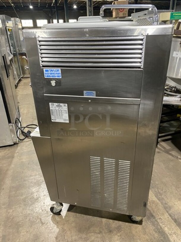 Taylor Commercial 3 Flavor Soft Serve Ice Cream Machine! All Stainless Steel! On Casters! Model: 79433 SN: J5013086 208/230V 60HZ 3 Phase - Image 4 of 11