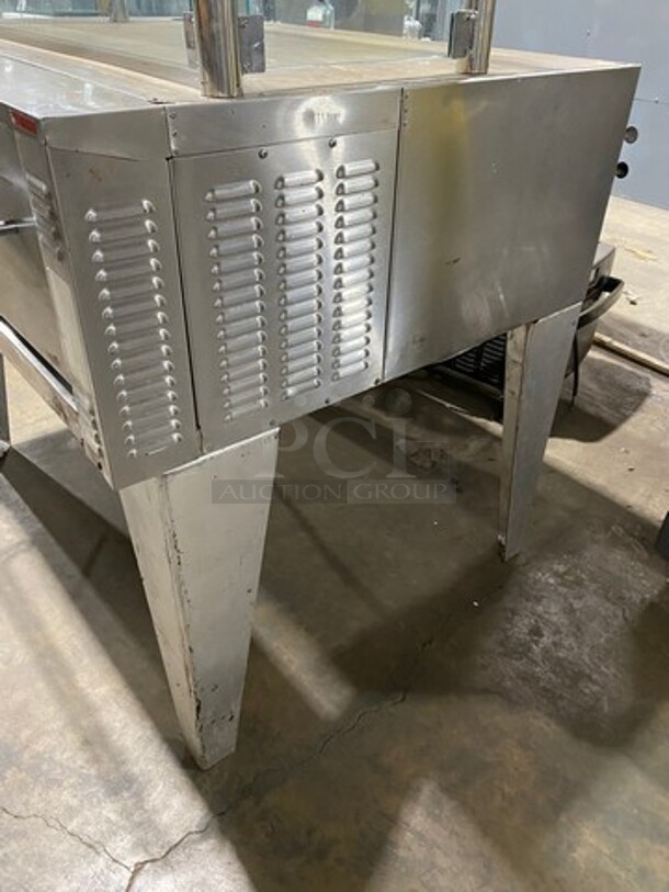 NICE! Bakers Pride Commercial Electric Powered Single Deck Pizza Oven! All Stainless Steel! On Legs! WORKING WHEN REMOVED! 208V 3 Phase - Image 4 of 9