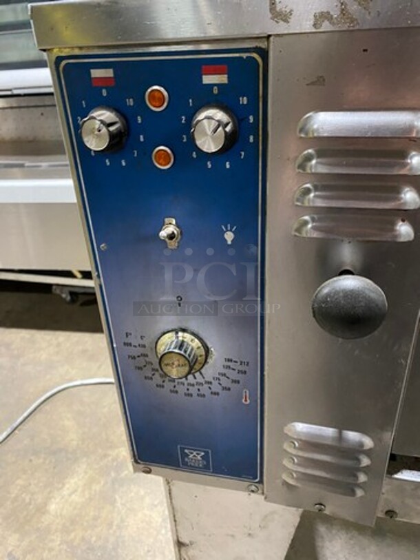 NICE! Bakers Pride Commercial Electric Powered Single Deck Pizza Oven! All Stainless Steel! On Legs! WORKING WHEN REMOVED! 208V 3 Phase - Image 8 of 9
