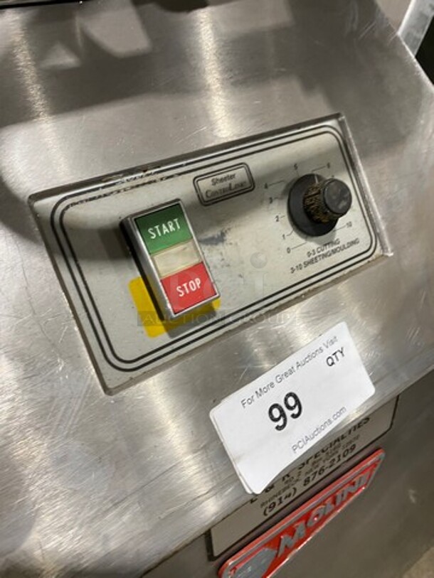 Moline Floor Style Commercial Dough Sheeter/Molder! WORKING WHEN REMOVED! - Image 8 of 10