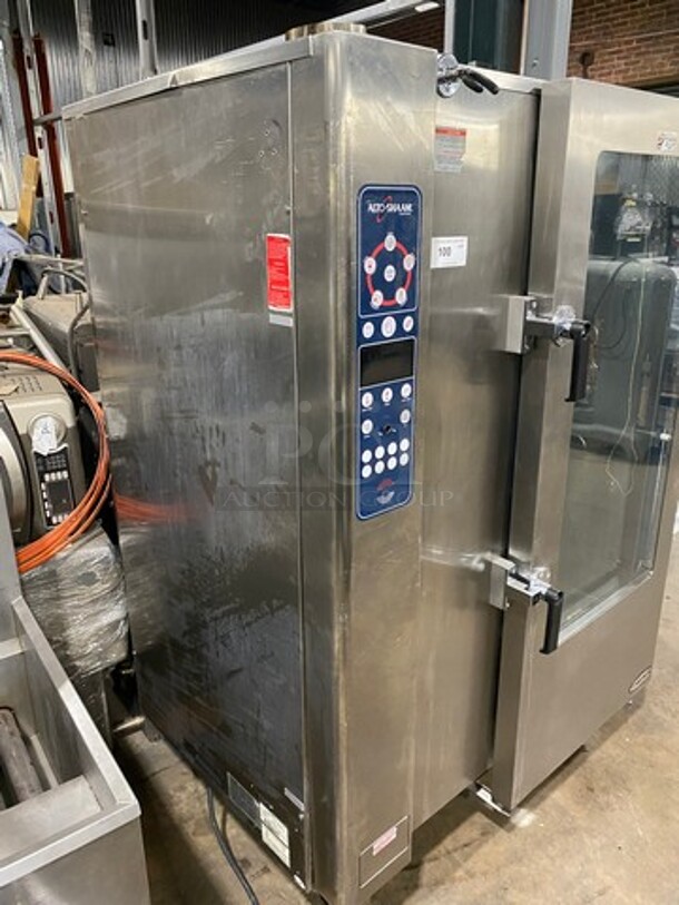 NICE! Alto Shaam Commercial Natural Gas Powered Combitherm Convection Oven/ Steamer! With Roll In Rack! With View Through Door! Stainless Steel! On Legs! Model: 20.20MLG SN: 5940923003 - Image 2 of 12
