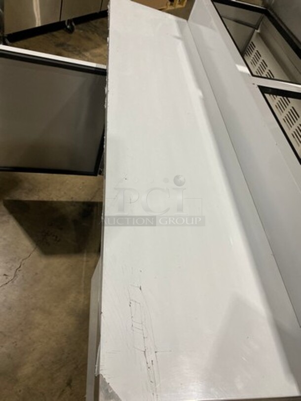 NEW! NEVER USED! LATE MODEL! 2020 Leader Commercial Refrigerated Pizza Prep Table! With 3 Door Storage Space Underneath! All Stainless Steel! On Casters! Model: ESPT72 SN: NF11J2191NW 115V 60HZ 1 Phase - Image 8 of 10