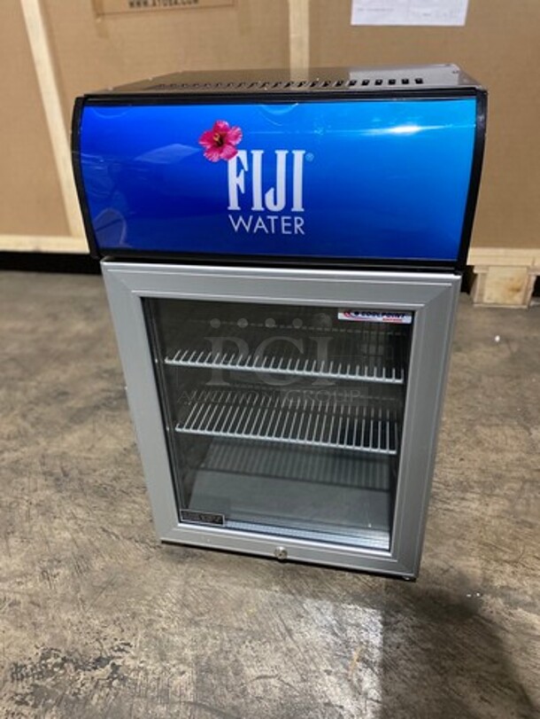 WOW! BRAND NEW! OUT OF THE BOX! AHT Commercial Countertop Mini Reach In Cooler Merchandiser! With View Through Door! With Poly Coated Racks! Model: CTB200 SN:CTB200B11B1505V00524