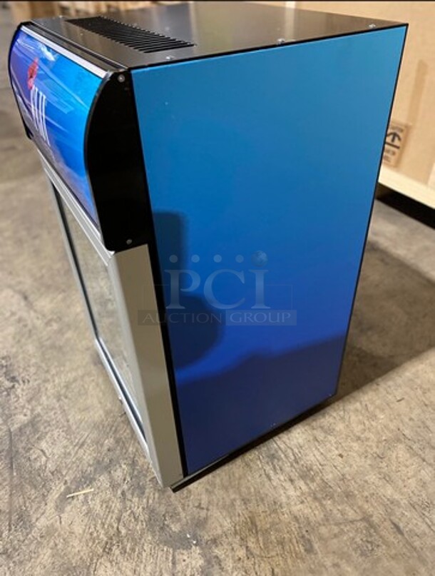 WOW! BRAND NEW! OUT OF THE BOX! AHT Commercial Countertop Mini Reach In Cooler Merchandiser! With View Through Door! With Poly Coated Racks! Model: CTB200 SN:CTB200B11B1505V00524 - Image 2 of 8