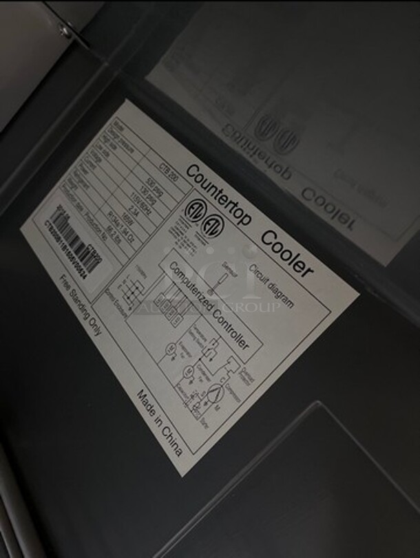 WOW! BRAND NEW! OUT OF THE BOX! AHT Commercial Countertop Mini Reach In Cooler Merchandiser! With View Through Door! With Poly Coated Racks! Model: CTB200 SN:CTB200B11B1505V00524 - Image 6 of 8