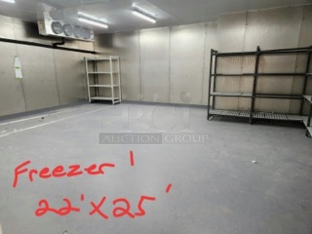 BRAND NEW! Custom Unit Was Installed and Then Removed and Never Used. 3 Pacific Walk In Boxes w/ 22'x60'x10' Cooler Box, 16'x24'x10' Cooler Box and 22'x25'x10' Freezer Box That Turns Into Blast Chiller Room! Comes w/ 2 Chase Slider Doors 1900RLSM w/ FULLY AUTOMATIC Operation 230 Volt, 3 Phase, 3 Doors, 5 OmniTemp OIJ-WC-V-1-0-3-4 208/230 Volt, 3 Phase Compressors, 6 KLP320MA-S1D-ESTM81 115 Volts, 1 Phase Evaporator Fans. 3 Times Your Bid! - Image 9 of 12