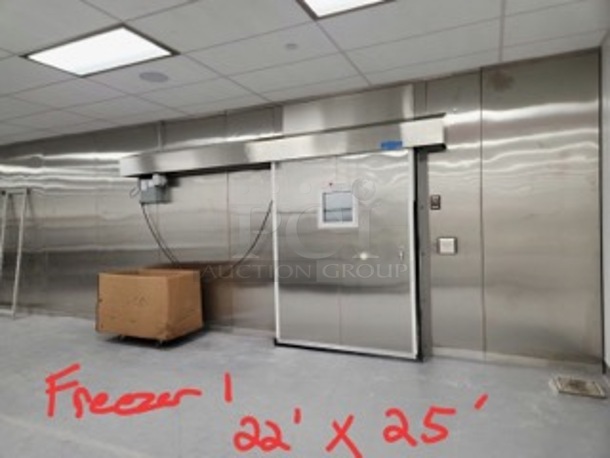 BRAND NEW! Custom Unit Was Installed and Then Removed and Never Used. 3 Pacific Walk In Boxes w/ 22'x60'x10' Cooler Box, 16'x24'x10' Cooler Box and 22'x25'x10' Freezer Box That Turns Into Blast Chiller Room! Comes w/ 2 Chase Slider Doors 1900RLSM w/ FULLY AUTOMATIC Operation 230 Volt, 3 Phase, 3 Doors, 5 OmniTemp OIJ-WC-V-1-0-3-4 208/230 Volt, 3 Phase Compressors, 6 KLP320MA-S1D-ESTM81 115 Volts, 1 Phase Evaporator Fans. 3 Times Your Bid! - Image 8 of 12