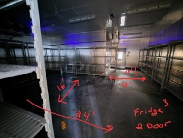 BRAND NEW! Custom Unit Was Installed and Then Removed and Never Used. 3 Pacific Walk In Boxes w/ 22'x60'x10' Cooler Box, 16'x24'x10' Cooler Box and 22'x25'x10' Freezer Box That Turns Into Blast Chiller Room! Comes w/ 2 Chase Slider Doors 1900RLSM w/ FULLY AUTOMATIC Operation 230 Volt, 3 Phase, 3 Doors, 5 OmniTemp OIJ-WC-V-1-0-3-4 208/230 Volt, 3 Phase Compressors, 6 KLP320MA-S1D-ESTM81 115 Volts, 1 Phase Evaporator Fans. 3 Times Your Bid! - Image 11 of 12