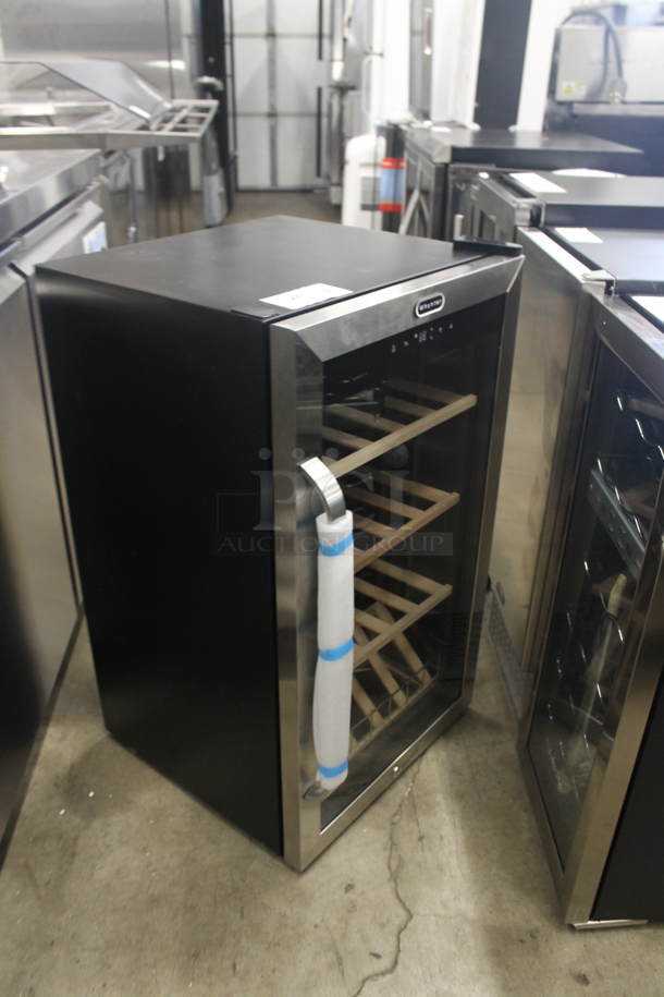 BRAND NEW SCRATCH AND DENT! Whynter FWC-341TS 34 Bottle Freestanding Stainless Steel Wine Cooler With Display Shelf, Digital Control And Wood Shelves. 115V. Tested And Working!  - Image 2 of 6