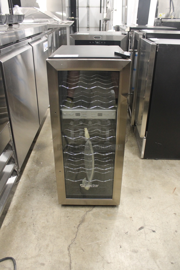 BRAND NEW SCRATCH AND DENT! EdgeStar TWR215ESS Thermoelectric 21 Bottle Glass Door Wine Cooler. 115V. Tested And Working!  - Image 1 of 6